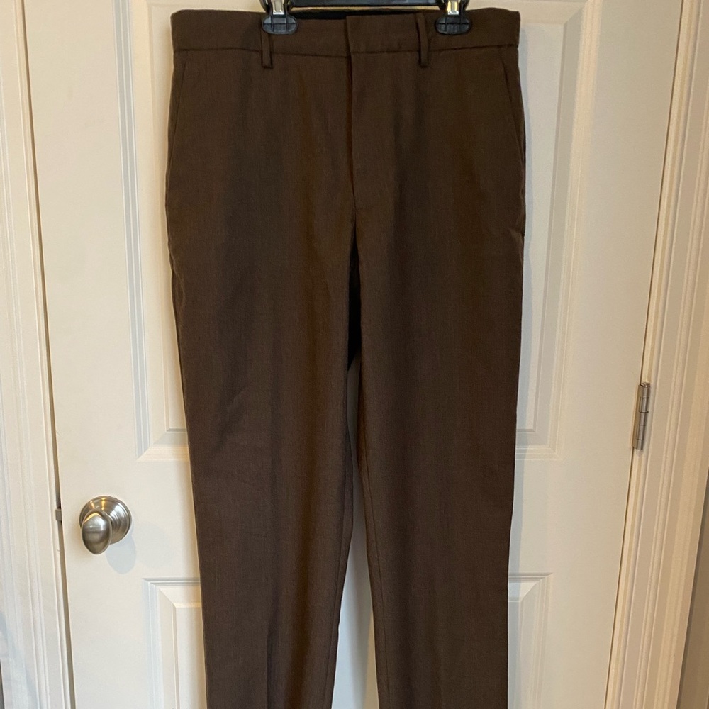 Brown wool dress pants